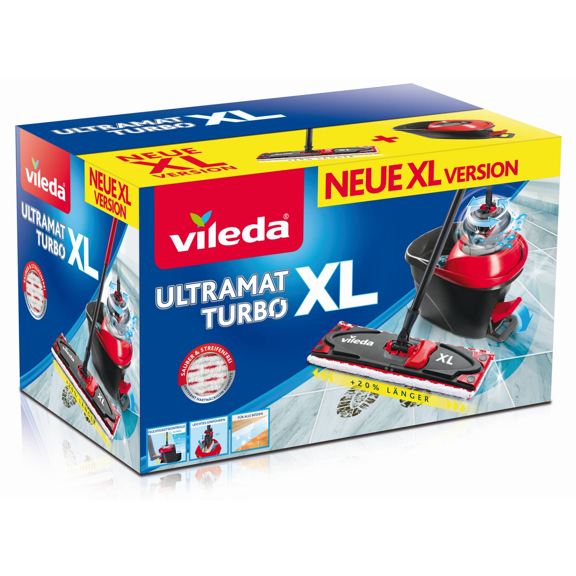 Vileda Bodenwischer-Set 'UltraMat XL Turbo' Microfaser 2in1 von Vileda