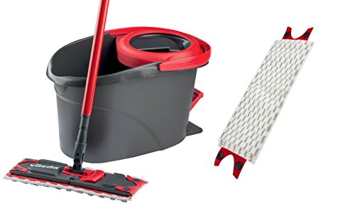 Vileda EasyWring Ultramat Bodenwischer und Rotationseimer mit Zusatzbezug Bodenreiniger, Polyester, Polyamid, Polypropylen von Vileda