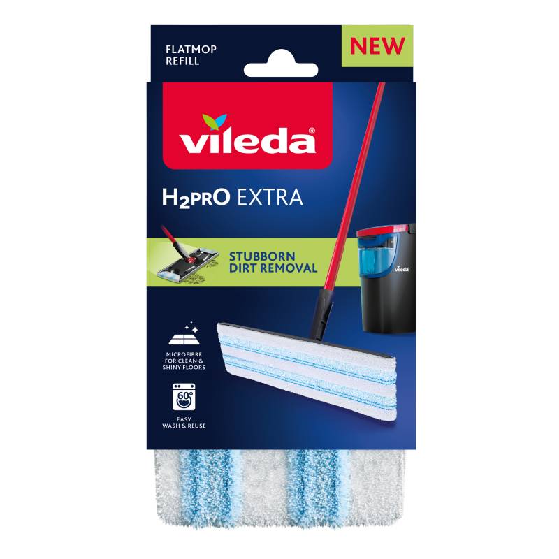 Vileda Ersatzbezug für 'H2Pro Flat Mop' Microfaser von Vileda