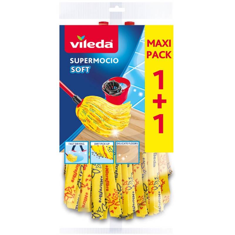 Vileda Ersatzmopp Doppelpack für Wischmopp SuperMocio Soft von Vileda