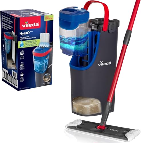 Vileda H2PrO Bodenwischer Set mit Eimer| 100% Trennung von Frisch- und Schmutzwasser | Hygienisches Reinigungssystem mit Mikrofaser | Wassersparend, ergonomisch | Einhandbedienung | Eco-Verpackung Vileda H2PrO Bodenwischer Set mit Eimer| 100% Trennung von Frisch- und Schmutzwasser | Hygienisches Reinigungssystem mit Mikrofaser | Wassersparend, ergonomisch | Einhandbedienung | Eco-Verpackung von Vileda