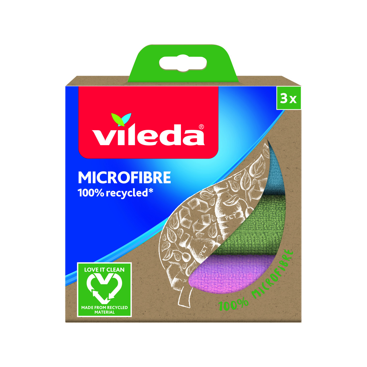Vileda Microfasertuch Microfibre 100% Recycled 3 Stück Vileda Microfasertuch Microfibre 100% Recycled 3 Stück von Vileda