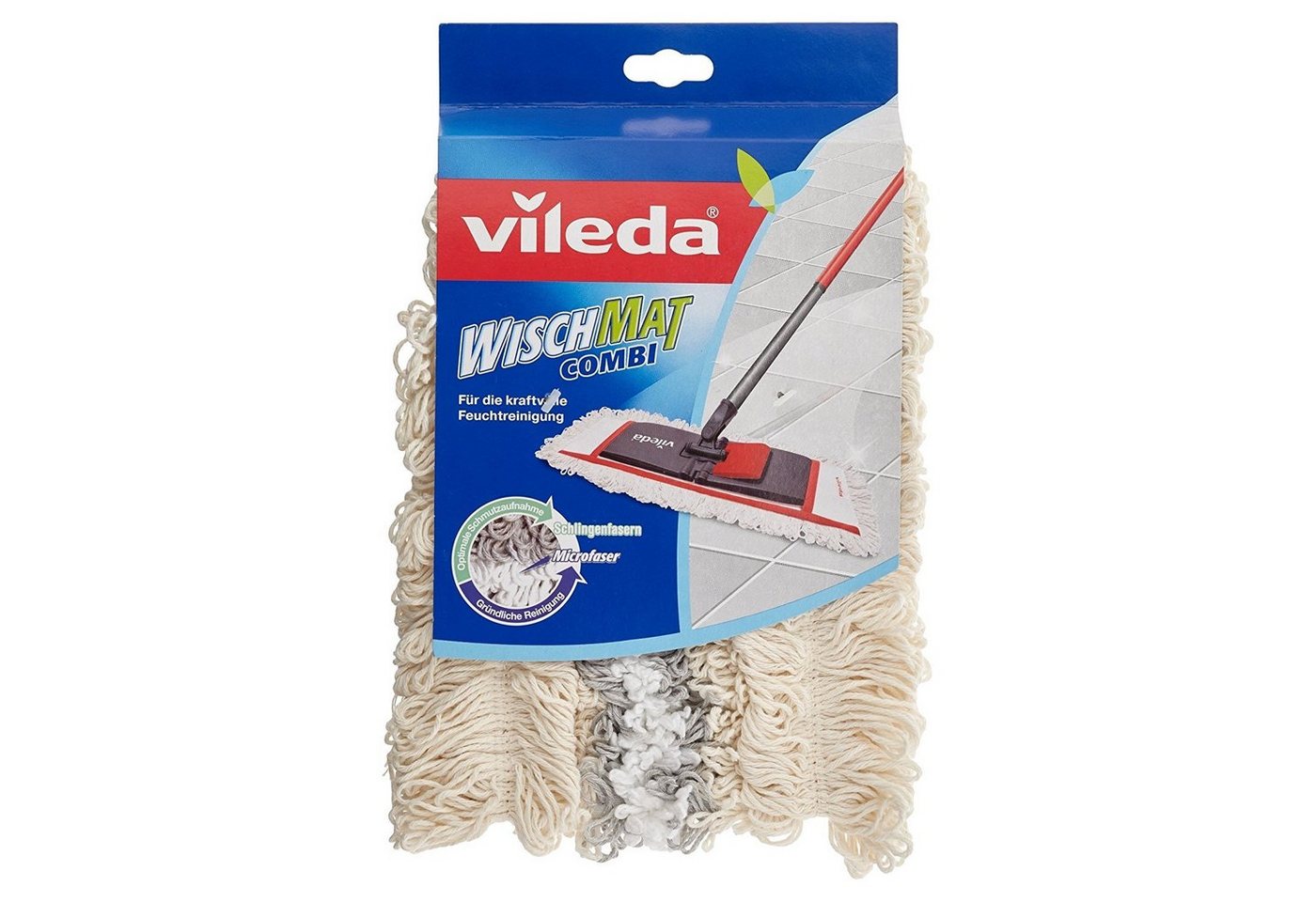 Vileda Reinigungsbürsten-Set VILEDA WischMat Combi Wischbezug - für WischMat Bodenwischer von Vileda