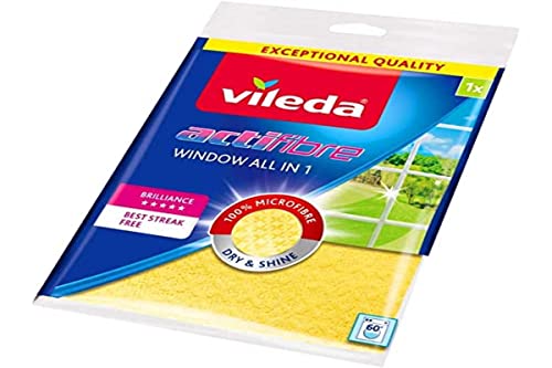 Vileda Reinigungstuch für Glas Actifibre, gelb von Vileda