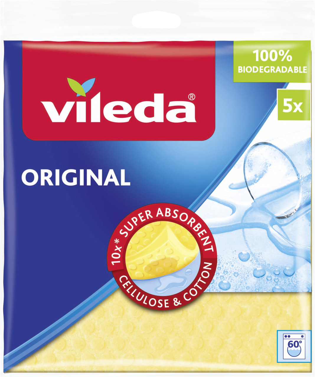 Vileda Schwammtuch 5-er Pack, 18 x 20 cm von Vileda