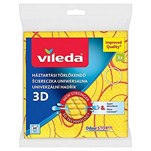 Vileda Stabtuch, Polyester, Gelb, 20 x 15 cm von Vileda