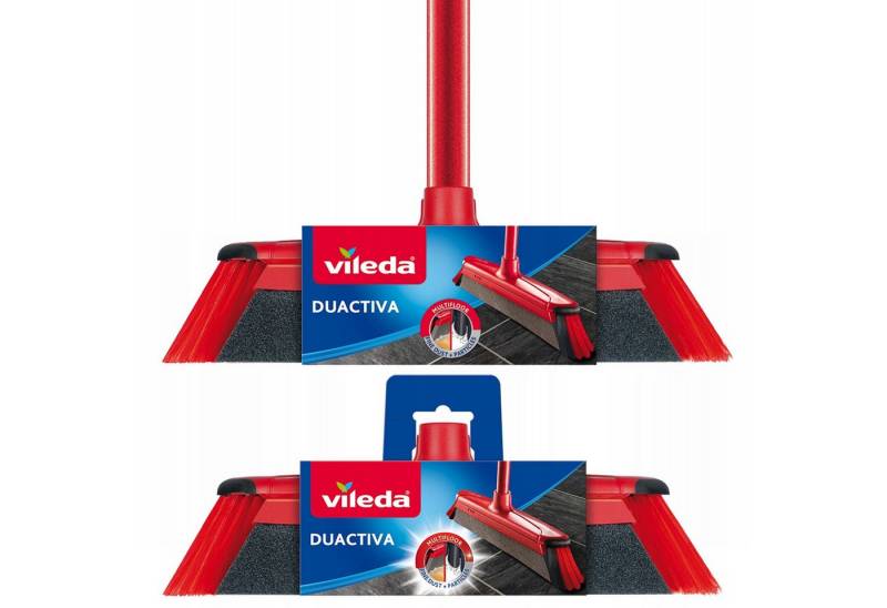Vileda Staubbesen Schwammbürste DuActiva 2 Nachfüllpackungen, Classic 2-in-1-Bürste mit Schwamm + DuActiva Bürsten-Nachfüllpackung von Vileda