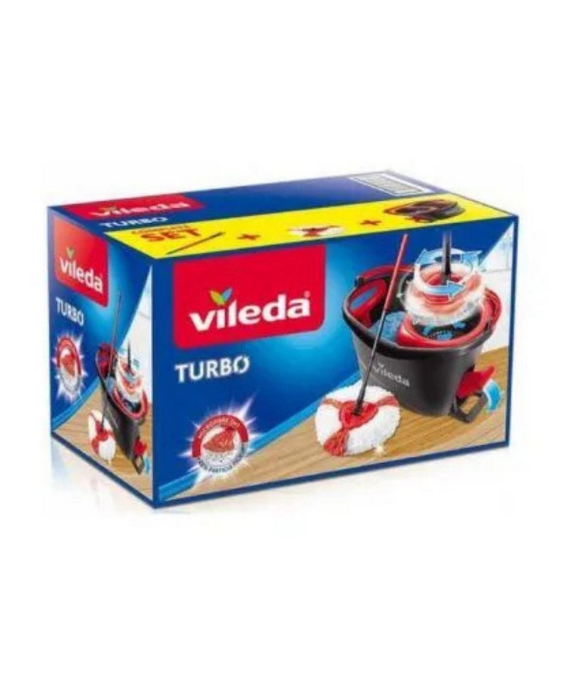Vileda Staubbesen VILEDA EasyWring&Clean TURBO Set 163430 (packung, 2-St., EasyWring&Clean TURBO Set 163430), Markierung für maximalen Wasserstand. von Vileda