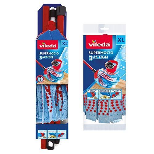 Vileda Supermocio 3 Action XL Compact Mop mit extra Refill von Vileda