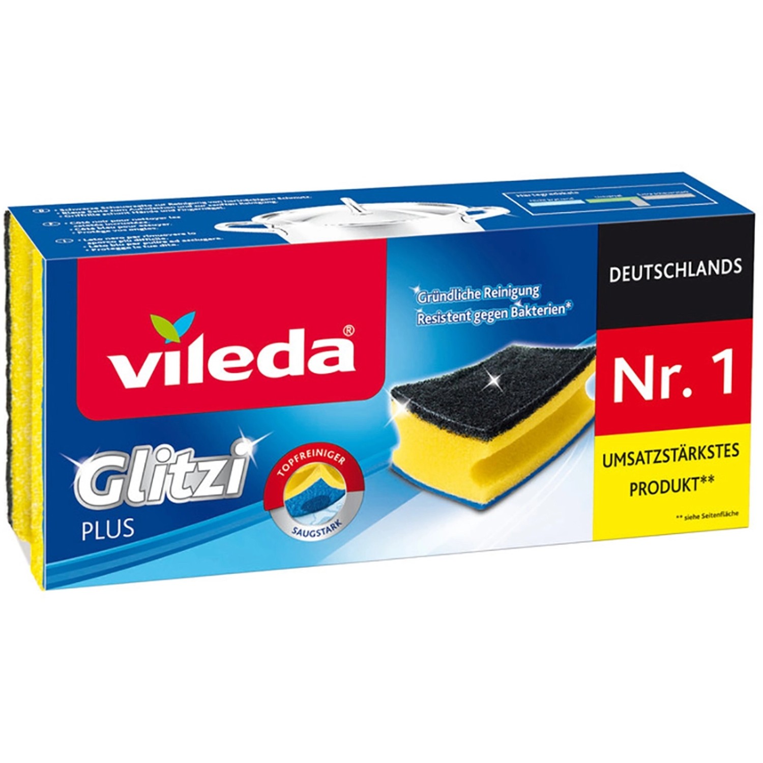 Vileda Topfreiniger Glitzi Plus 3er-Pack mit Antibac von Vileda