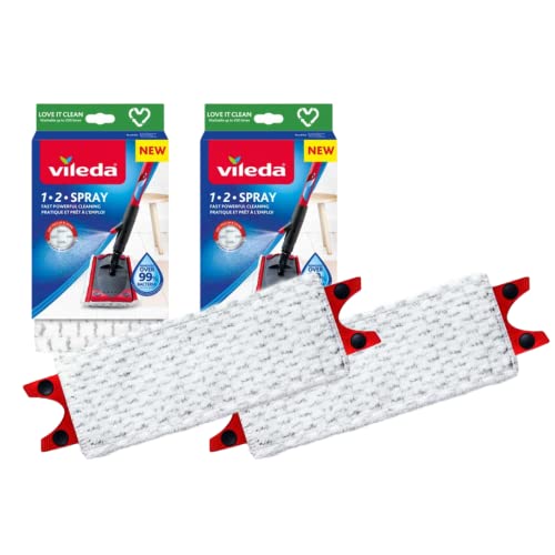 Vileda UltraMax 1-2 Spray Ersatz Mikrofaser Pads, Microfaser, weiß, 2er-Packung Vileda UltraMax 1-2 Spray Ersatz Mikrofaser Pads, Microfaser, weiß, 2er-Packung von Vileda