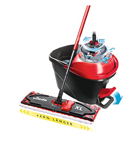 Vileda Ultramax Turbo XL Wischmopp Komplett Set | XL Bodenwischer mit Teleskopstiel & Mikrofaserbezug | Eimer mit Power Schleuder & Pedal, hygienisch ohne Bücken - für große Hartböden | Eco-Verpackung Vileda Ultramax Turbo XL Wischmopp Komplett Set | XL Bodenwischer mit Teleskopstiel & Mikrofaserbezug | Eimer mit Power Schleuder & Pedal, hygienisch ohne Bücken - für große Hartböden | Eco-Verpackung von Vileda