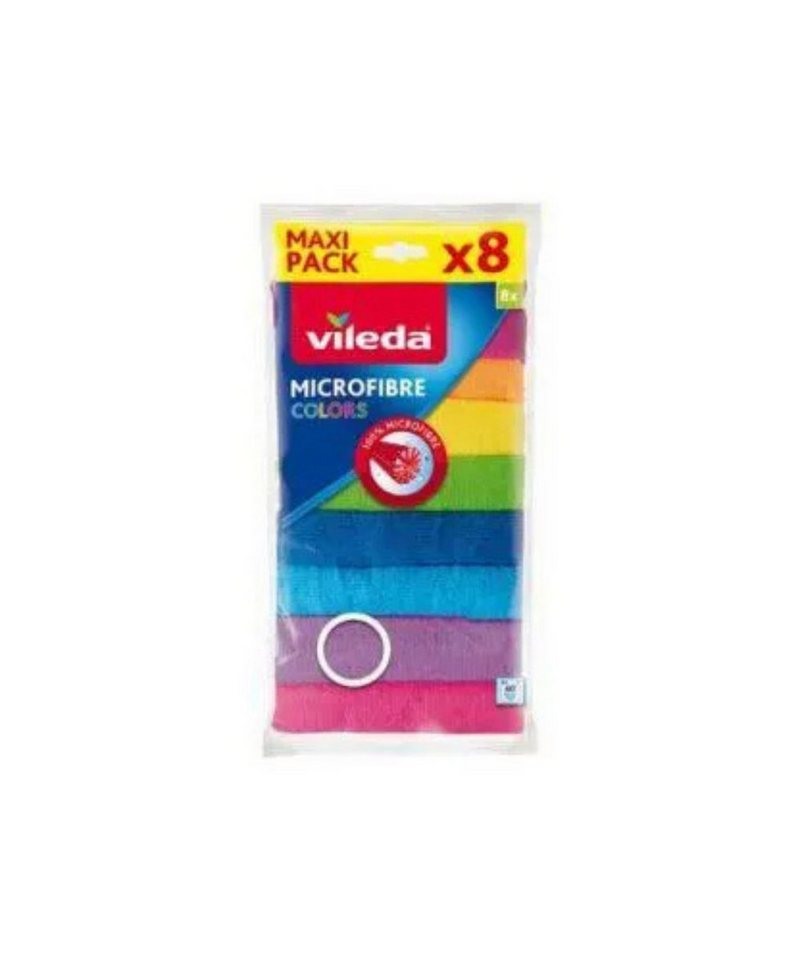 Vileda VILEDA Allzwecktuch Microfaser Colors 8er Mikrofasertuch (packung, 8-tlg., Allzwecktuch) von Vileda
