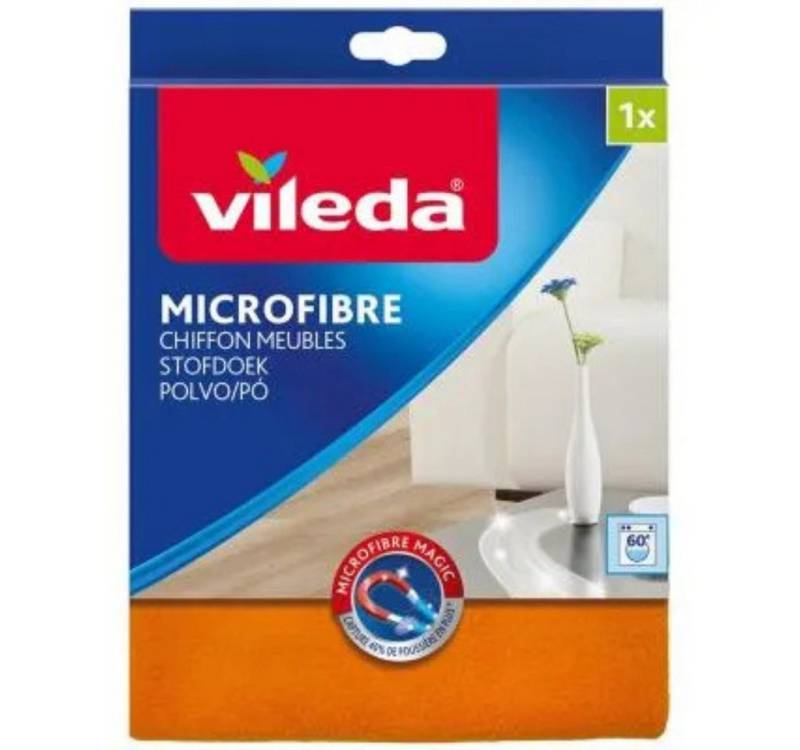 Vileda VILEDA Microfaser Staubtuch Mikrofasertuch (Packung, 1-tlg., VILEDA Microfaser Staubtuch, 100 % Polyester-Mikrofaser) von Vileda
