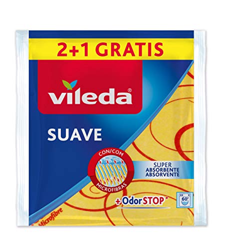 Vileda – Weiches Allzwecktuch mit 30% Microfaser – 2 Stück + 1 Stück gratis von Vileda
