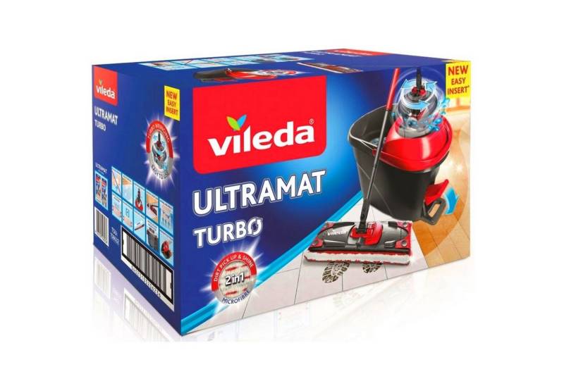 Vileda Wischmopp 163425, Mopp Vileda Ultramat Turbo Box Flachwischer von Vileda
