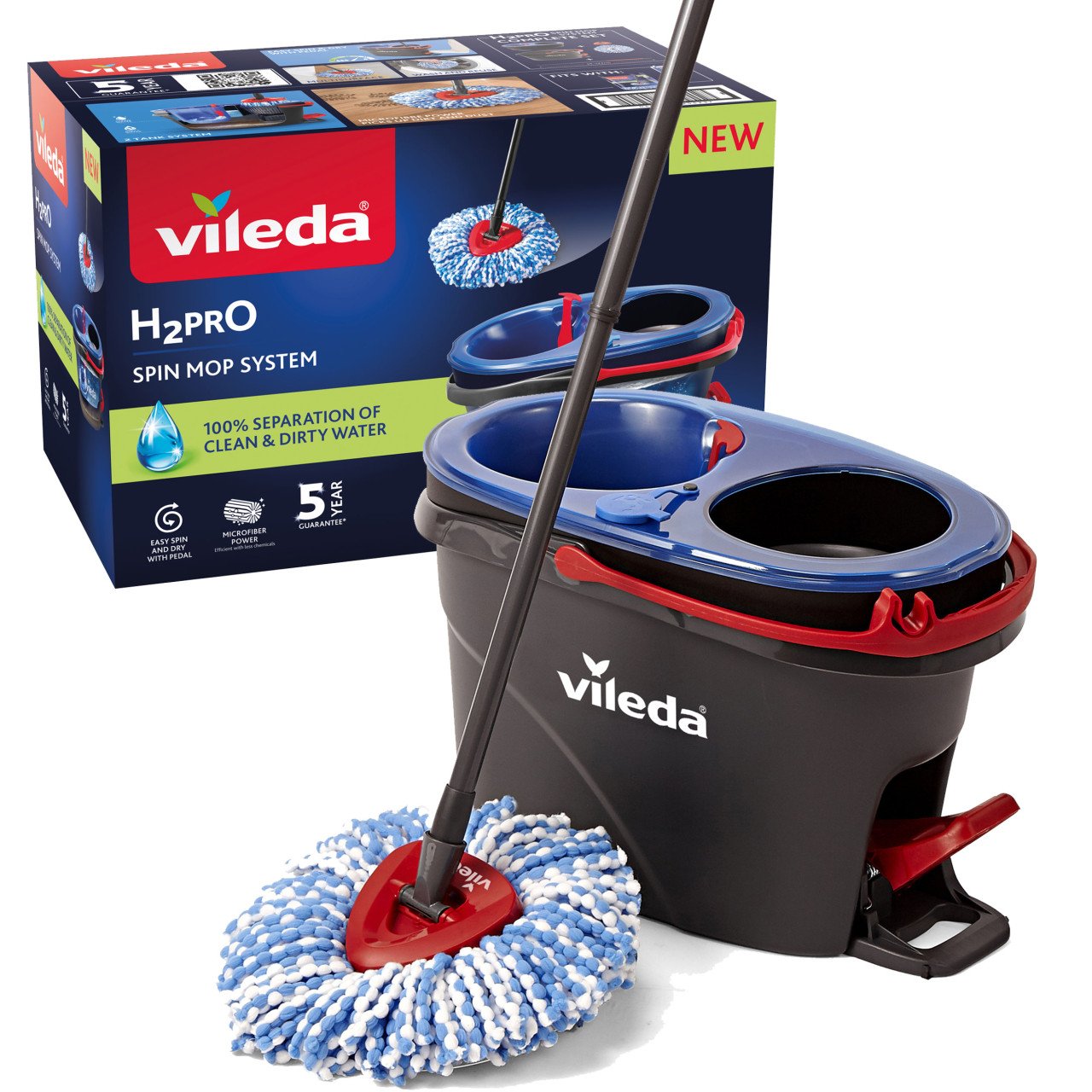 Vileda Wischmopp Set H2PRO Spin System Vileda Wischmopp Set H2PRO Spin System von Vileda