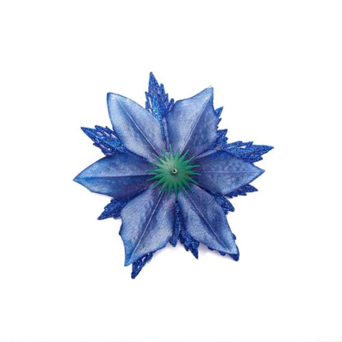 10 Stück wunderschön gestaltete künstliche Blumen für Ihren Weihnachtsbaum (Gold) von Vilgftyiet