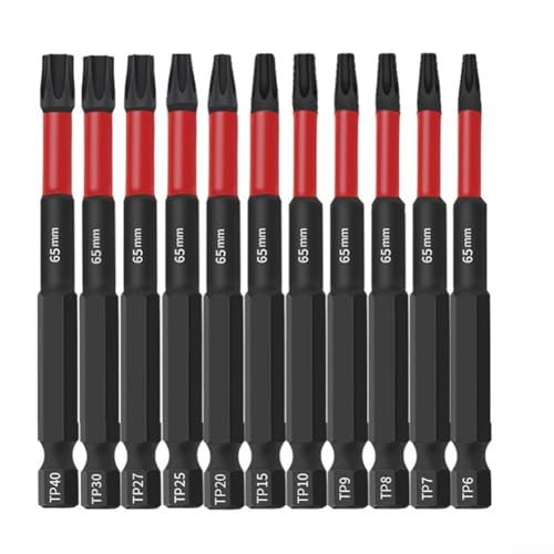 11-teiliges hohles magnetisches Schraubendreher-Bit-Set, 1/4-Zoll-Sechskantschaft, legierter Stahl, 65 mm, 100 mm, 150 mm, für Bohrschrauber, Holzbearbeitung, Elektro, Autoreparatur (100 mm) von Vilgftyiet