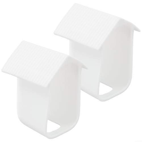 2 Pack Wetterfeste Silikonhülle für Cam Überwachungskamera, Schutzhülle mit Belüftungslöchern, einfache Installation, Schwarz Weiß (Weiß) von Vilgftyiet