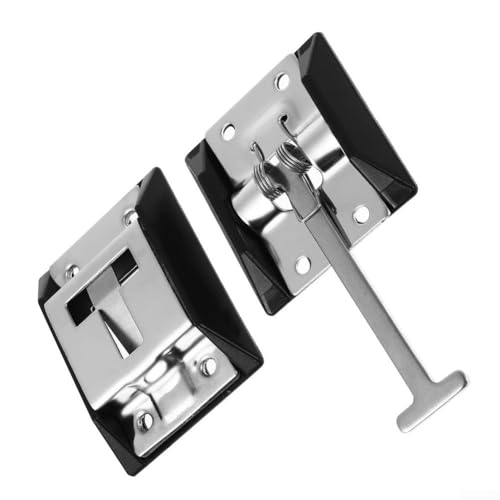 304 Edelstahl Heavy Duty T-Form Türstopper Klemme - Rostfreie wetterfeste Verriegelung Halterung für RV Camper Van Truck, sicherer Outdoor-Reise-Stop-Haken für zuverlässigen Fahrzeugtürschutz (A) von Vilgftyiet