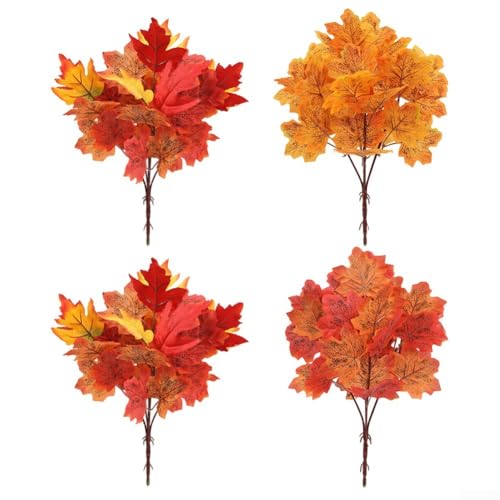 4 x Herbst-Simulations-Blätterstrauß, verschönern Sie Ihre Heimdekoration mit lebensechten künstlichen Blättern 4 x Herbst-Simulations-Blätterstrauß, verschönern Sie Ihre Heimdekoration mit lebensechten künstlichen Blättern von Vilgftyiet