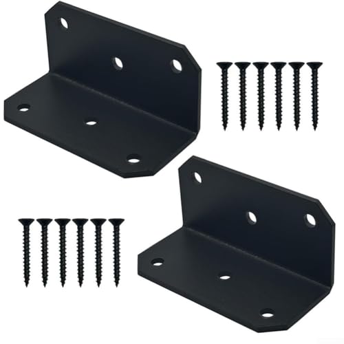 Anpassbare L-Winkelklammern für Holz und Metall, 90 Grad mit überlegenem Design für optimale Unterstützung (2 Sets) von Vilgftyiet