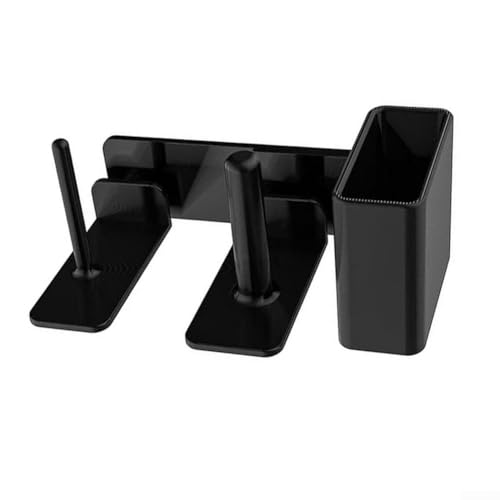 Aufbewahrungsbox Zubehör 3in1 für Slushie Maschinen mit Becherdeckel und Strohhalmhalter Kompatibel mit FS301 Modellen Robustes ABS Material (Schwarz) von Vilgftyiet