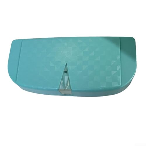 Auto Sonnenblende Sonnenbrillenetui mit integriertem Karten- und Tickethalter, kompakte Hartplastikbox für Brillenschutz und einfachen Zugang (grün) von Vilgftyiet