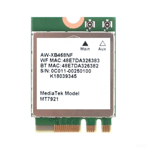 Carte réseau sans fil WiFi 6 pour ordinateur portable - Carte réseau sans fil intégrée - 8 x 8 x 3 cm (Single Card) von Vilgftyiet