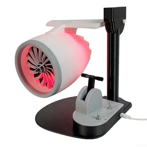 Desktop-Zyklon-Ventilator mit Luftbefeuchter und auffälligem rotem Flammen-Lichteffekt (rot) von Vilgftyiet