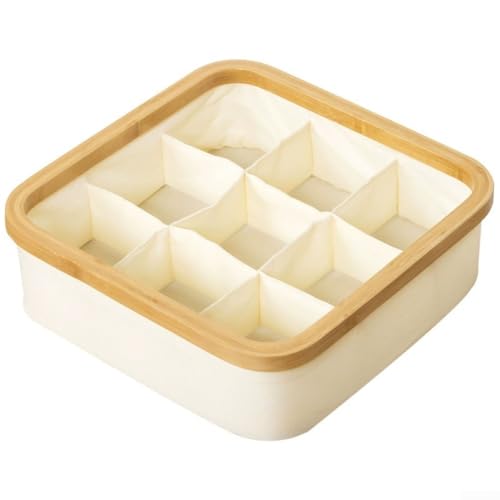 Drawer Organizer Storage Box Cotton Linen Fabric Container for Wardrobe Closet Organization Home Storage Solution Foldable Box for Clothes Underwear Pants (2) von Vilgftyiet