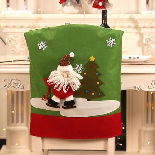 Einzigartige Stuhlhusse für Feiertagsfeiern verleihen Ihrem Zuhause einen Hauch von Festlichkeit (Weihnachtsmann) von Vilgftyiet