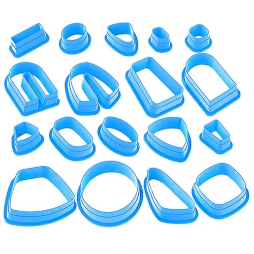 Erstellen Sie aufwendige und einzigartige Designs für handgefertigten Schmuck mit Polymer-Tonschneider-Set (blau) von Vilgftyiet