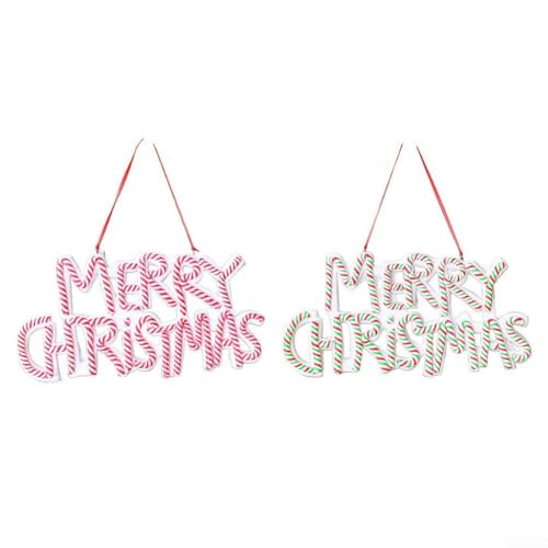 Frohe Weihnachten Gartenornament Set mit 2 weichen Tonbaumschmuck mit Kunststoffkonstruktion, entworfen für den Außenbereich an Toren, Türen und Bäumen während der Feiertage Frohe Weihnachten Gartenornament Set mit 2 weichen Tonbaumschmuck mit Kunststoffkonstruktion, entworfen für den Außenbereich an Toren, Türen und Bäumen während der Feiertage von Vilgftyiet