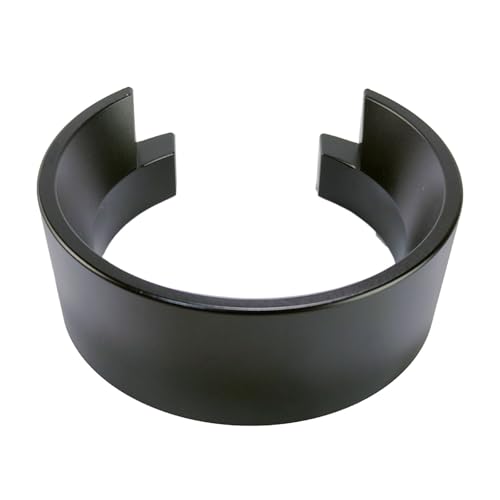 Für Kaffeemühle, Antifliegen-Pulverring, passt sich an Kaffeemaschinengriff Kaffeepulver-Ring 58 mm (schwarz) von Vilgftyiet