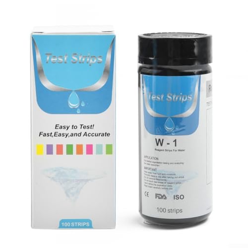 Genaue Wasser-Härte-Teststreifen, 100 Stück, schnelles und einfaches Test-Set, ideal für DIY-Wasserqualitätsbewertung von Vilgftyiet