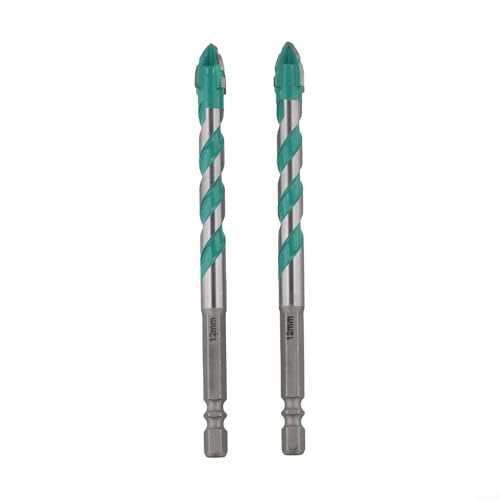 Hartmetall-Bohrer-Set für Glas, Holz, Fliesen und Ziegel, vierfach gezahnt, exzentrisches Design, 6 mm, 8 mm, 10 mm, 12 mm, langlebig, 2-teilig Hartmetall-Bohrer-Set für Glas, Holz, Fliesen und Ziegel, vierfach gezahnt, exzentrisches Design, 6 mm, 8 mm, 10 mm, 12 mm, langlebig, 2-teilig von Vilgftyiet