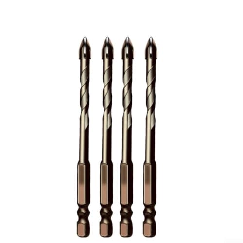 Hartmetall-Exzenterbohrer-Set, 4-teilig, mit Gewindeschneiddesign für reibungsloses Bohren und sauberes Gewindeschneiden in Metall, Holz, Kunststoff, Projekten, 10 mm – 16 mm Größen von Vilgftyiet