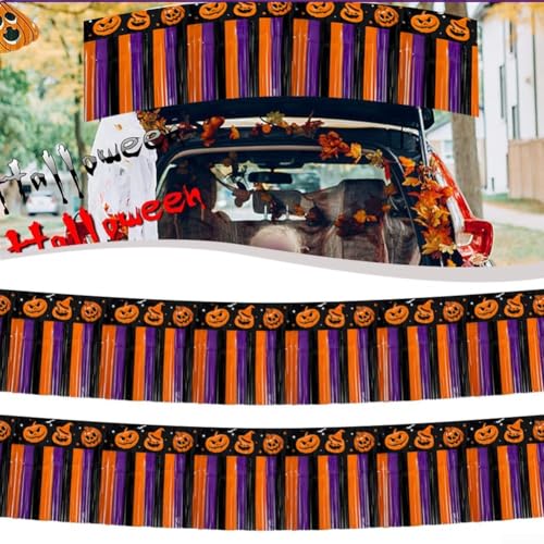 Herbstfeier Dekorationsset inklusive 4 Quasten Blume Kürbis Banner Hintergrund für Party Events Maße 3.0 m x 0.4 m Wasserdichtes PET-Material mit Doppelband-Installation von Vilgftyiet