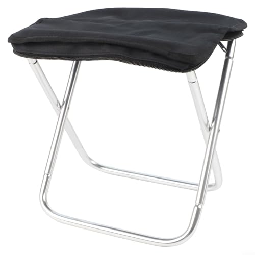 Klappbarer Campinghocker mit kompaktem Design für einfaches Packen auf Outdoor-Ausflügen (schwarz) von Vilgftyiet