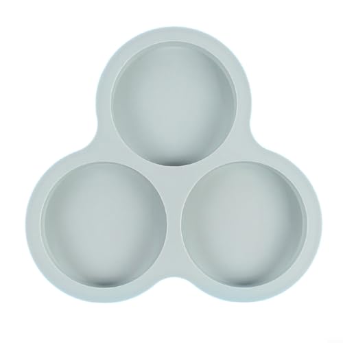 Luftfritteusen-Eierform, Silikon-Fritteusen-Eierpfanne, wiederverwendbare Luftfritteuse, Pfannkuchenform, Silikon, Muffin, Hamburger, Brötchenform mit 3 Mulden, Grau Luftfritteusen-Eierform, Silikon-Fritteusen-Eierpfanne, wiederverwendbare Luftfritteuse, Pfannkuchenform, Silikon, Muffin, Hamburger, Brötchenform mit 3 Mulden, Grau von Vilgftyiet