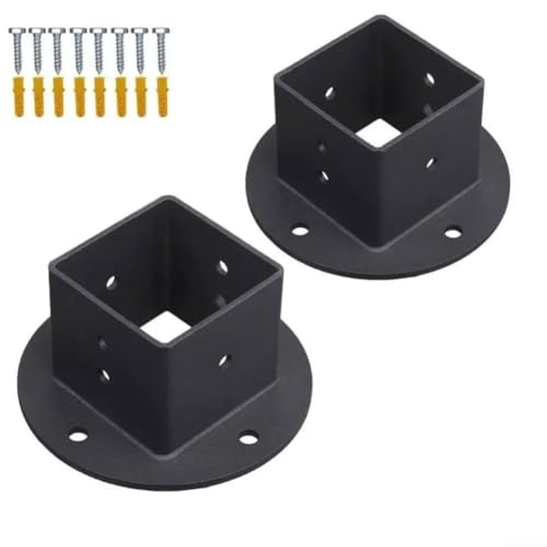 Metallpfostensockel 2er Set für 2x2 quadratische Zaunpfähle, perfekt für stabile Außenstrukturen Metallpfostensockel 2er Set für 2x2 quadratische Zaunpfähle, perfekt für stabile Außenstrukturen von Vilgftyiet