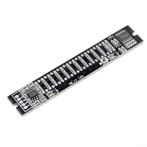 Mini Dual 12 Bit LED Musikpegelanzeiger Modul mit Audio-Signalisolierung Stereo VU Meter Board Kit für Sound Audio Level Display (B) von Vilgftyiet