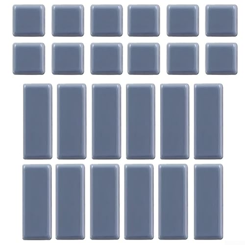 Möbelgleiter 24 Stück Selbst-Set mit quadratischen und rechteckigen Formen, entworfen, um Böden zu schützen und leises Gleiten für Sofas, Schränke und schwere Möbel zu bieten von Vilgftyiet