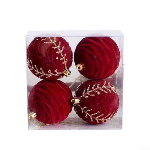 Neujahrsdekoration Charmante Weihnachtsdekorationen Bruchsichere Weihnachtskugel-Ornamente Funkelnde Strasssteine Faux für Festlich (A) von Vilgftyiet