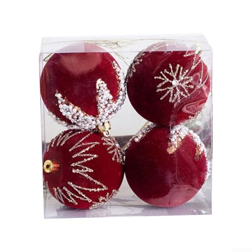 Neujahrsdekoration Charmante Weihnachtsdekorationen bruchsichere Weihnachtskugel-Ornamente funkelnde Strasssteine Faux für festliche (B) von Vilgftyiet