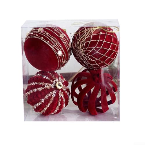 Neujahrsdekoration Charmante Weihnachtsdekorationen bruchsichere Weihnachtskugel-Ornamente funkelnde Strasssteine Faux für festliche (C) von Vilgftyiet