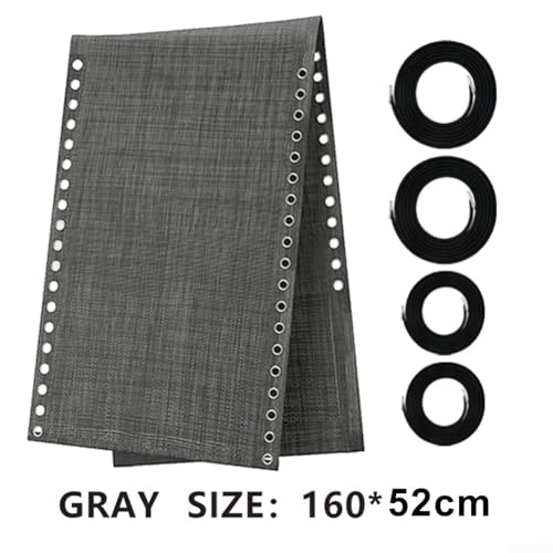 Outdoor Gravity Chair Recliner Fabric Replacement with Rope Straps Breathable Material Compatible with Lounge Chairs for Camping (Gray) von Vilgftyiet
