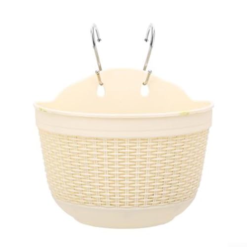 Platzsparendes 2-teiliges halbrundes Blumentopf-Set für Wände, verschönern Sie Ihren Wohnraum mit Leichtigkeit (beige) von Vilgftyiet